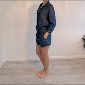 Blank NYC Bangover Chambray Denim Romper